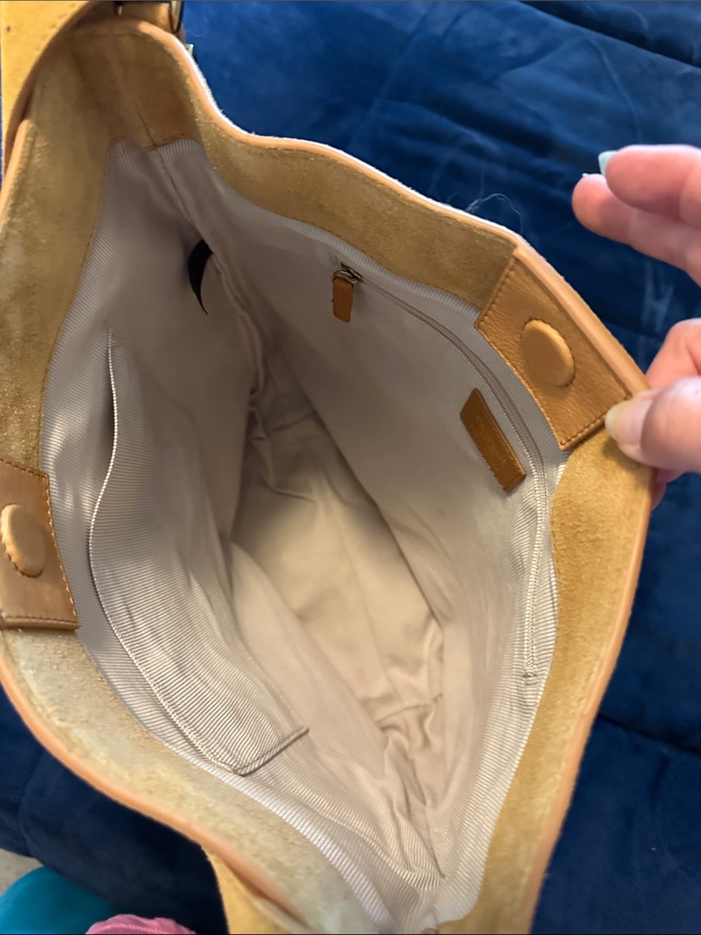 Marni Suede Shoulder Hobo Bag in Tan - Picture 4 of 9